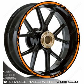 RIM WHEEL STICKERS DECALS SPORT ORANGE FOR TDM 850 900