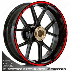 RIM WHEEL STICKERS DECALS SPORT LINE RED FOR TDM 850 900