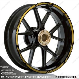 SET OF RIM WHEEL STICKERS DECALS SPORT LINE HONDA SW-T 400 600 GOLD