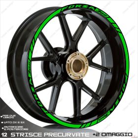 SET OF RIM WHEEL STICKERS DECALS SPORT LINE HONDA FORZA 300 GREEN
