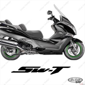 ENSEMBLE AUTOCOLLANTS ADHESIFS LIGNE SPORT HONDA SW-T 400 600 VERT