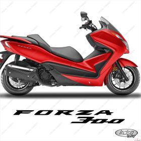 SET OF RIM WHEEL STICKERS DECALS SPORT LINE HONDA FORZA 300 SILVER