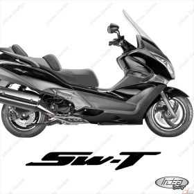 ENSEMBLE AUTOCOLLANTS ADHESIFS LIGNE SPORT HONDA SW-T 400 600 BLANC