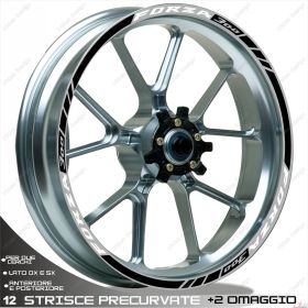 ENSEMBLE AUTOCOLLANTS ADHESIFS LIGNE SPORT HONDA FORZA 300 BLANC NOIR