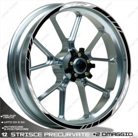 PROFILI ADESIVI SPORT CERCHIO GRAFICA STICKERS HONDA SW-T 400 600 NERO BIANCO