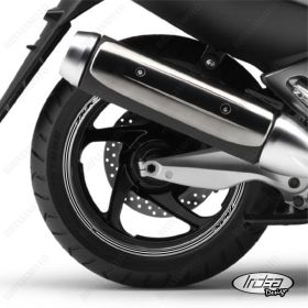 IRIDEA DESIGN 1414SILVBK00032 MOTORCYCLE RIM STICKERS