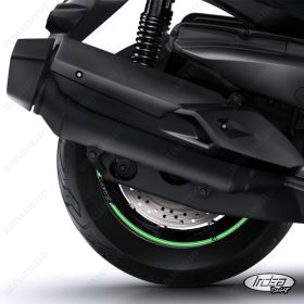PROFILI CERCHIO ADESIVI RUOTA SPORT WHEEL NERO VERDE