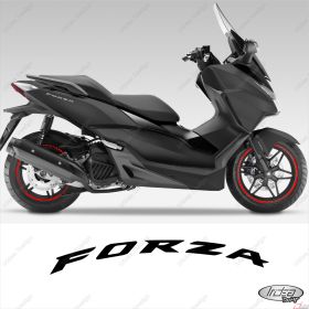 PROFILI ADESIVI SPORT CERCHIO RUOTA GRAFICA STICKERS HONDA FORZA 125 ROSSO