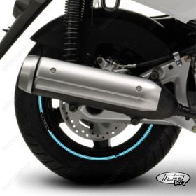 IRIDEA DESIGN 1514SILVBKLB00035 MOTORCYCLE RIM STICKERS