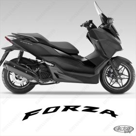 SET OF RIM WHEEL STICKERS DECALSSPORT LINE HONDA FORZA 125 WHITE SILVER