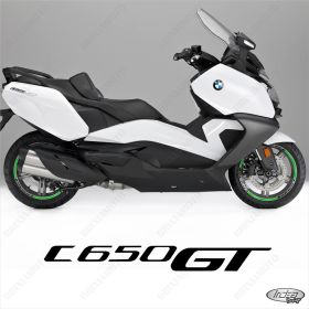 PROFILI ADESIVI SPORT CERCHIO RUOTA GRAFICA STICKERS BMW C650 GT NERO VERDE