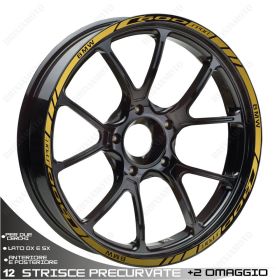 SET OF RIM WHEEL STICKERS DECALS SPORT LINE BMW C600 SPORT GOLD