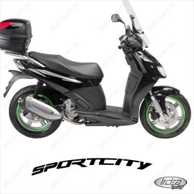 ENSEMBLE AUTOCOLLANTS ADHESIFS SPORT APRILIA SPORTCITY 125 200 250 15-15 VERT
