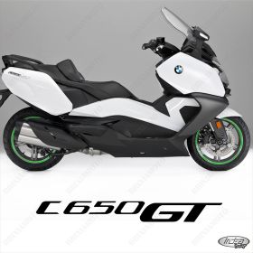 PROFILI ADESIVI SPORT CERCHIO RUOTA GRAFICA STICKERS BMW C650 GT VERDE