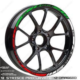 PROFILI ADESIVI SPORT CERCHIO RUOTA GRAFICA STICKERS BMW C600 SPORT TRICOLORE