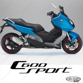 ENSEMBLE AUTOCOLLANTS ADHESIFS LIGNE SPORT BMW C600 SPORT ROUGE