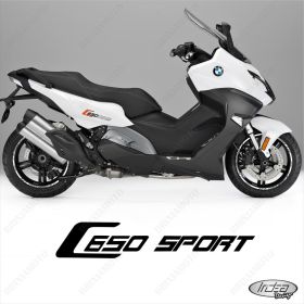SET OF RIM WHEEL STICKERS DECALS SPORT LINE BMW C650 SPORT WHITE
