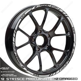 ENSEMBLE AUTOCOLLANTS ADHESIFS LIGNE SPORT BMW C650 SPORT BLANC GRIS
