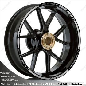 SET OF RIM WHEEL STICKERS DECALS SPORT LINE HONDA VISION 110 SILVER