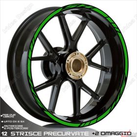 SET OF RIM WHEEL STICKERS DECALS SPORT LINE HONDA SH 125 150 300 GREEN