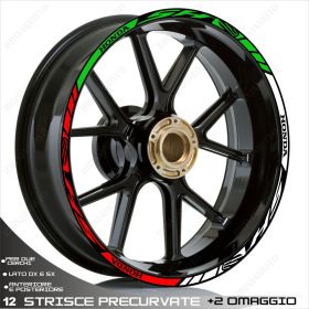 RIM WHEEL STICKERS DECALS SPORT LINE HONDA SH 125 150 300 ITALIAN TRICOLOR