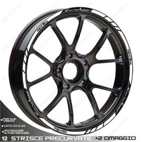 SET OF RIM WHEEL STICKERS DECALS SPORT LINE APRILIA SCARABEO 50 16-16 WHITE