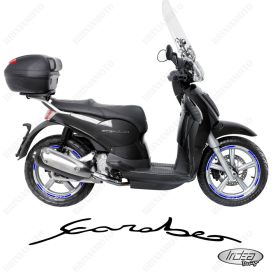 SET OF RIM WHEEL STICKERS DECALS SPORT LINE APRILIA SCARABEO 50 16-16 WHITE BLUE
