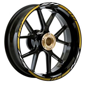 SET OF RIM WHEEL STICKERS DECALS SPORT LINE HONDA SH 125 150 300 WHITE GOLD