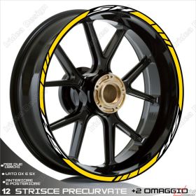 SET OF RIM WHEEL STICKERS DECALS SPORT LINE HONDA SH 125 150 300 WHITE YELLOW