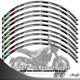 AUTOCOLLANTS DE JANTE DE MOTO IRIDEA DESIGN 1717BENLEOSIL00893