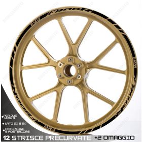 SET OF RIM WHEEL STICKERS DECALS SPORT LINE BMW F800R F800 R BLACK