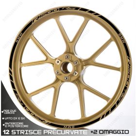 SET OF RIM WHEEL STICKERS DECALS SPORT LINE BMW R1200 RS BLACK