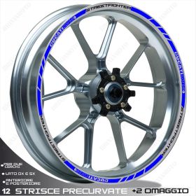 ENSEMBLE AUTOCOLLANTS ADHESIFS LIGNE SPORT DUCATI STREETFIGHTER NOIR BLEU
