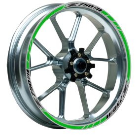 PROFILI ADESIVI CERCHI PRECURVATI 00183 COMPATIBILI KAWASAKI Z750 NERO VERDE