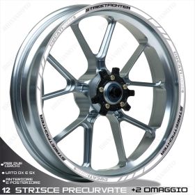 ENSEMBLE AUTOCOLLANTS ADHESIFS LIGNE SPORT DUCATI STREETFIGHTER NOIR BLANC