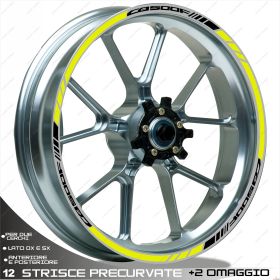 ADESIVI CERCHIO NERO GIALLO COMPATIBILE