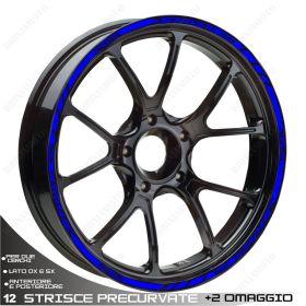 SET OF RIM WHEEL STICKERS DECALS SPORT LINE APRILIA SHIVER 750 BLUE