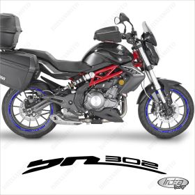 PROFILI ADESIVI SPORT CERCHIO RUOTA STICKERS BENELLI BN302 BLU