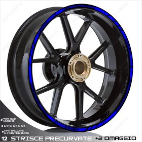 PROFILI ADESIVI SPORT CERCHIO RUOTA GRAFICA STICKERS DUCATI STREETFIGHTER BLU