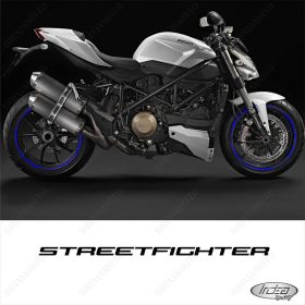 PROFILI ADESIVI SPORT CERCHIO RUOTA GRAFICA STICKERS DUCATI STREETFIGHTER BLU