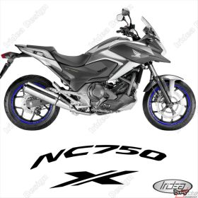 SET OF RIM WHEEL STICKERS DECALS SPORT LINE HONDA NC750X BLUE