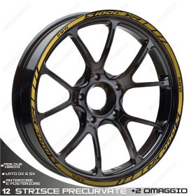 PROFILI ADESIVI SPORT CERCHIO RUOTA STICKERS BMW S1000 XR ORO