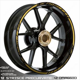 PRE-CURVED WHEEL STRIPES STICKERS 00183 COMPATIBLE KAWASAKI Z750 GOLD
