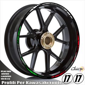 IRIDEA DESIGN 1717KAWZ65TRI00894 MOTORCYCLE RIM STICKERS