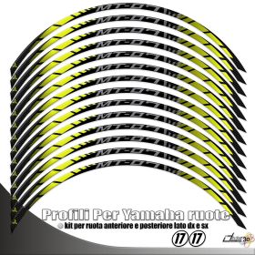 AUTOCOLLANTS DE JANTE DE MOTO IRIDEA DESIGN 1717MT7FL00888