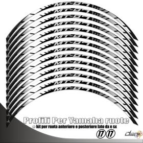 IRIDEA DESIGN 1717MT7WH00888 MOTORCYCLE RIM STICKERS