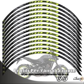 IRIDEA DESIGN 1717MT9YEFL00890 MOTORCYCLE RIM STICKERS