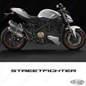 ENSEMBLE AUTOCOLLANTS ADHESIFS LIGNE SPORT DUCATI STREETFIGHTER ORANGE
