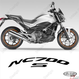 PROFILI ADESIVI SPORT CERCHIO RUOTA GRAFICA STICKERS HONDA NC700S ARANCIO