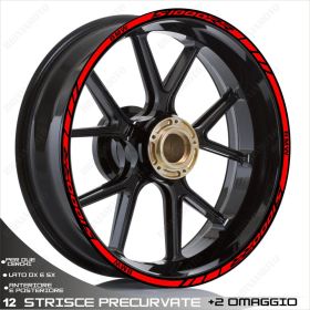 SET OF RIM WHEEL STICKERS DECALS SPORT LINE BMW S 1000 RR RED